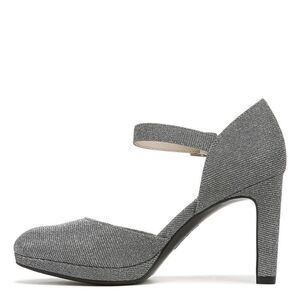 Lifestride Womens Jean Platform Pump 8.5 Pewter Shimmer